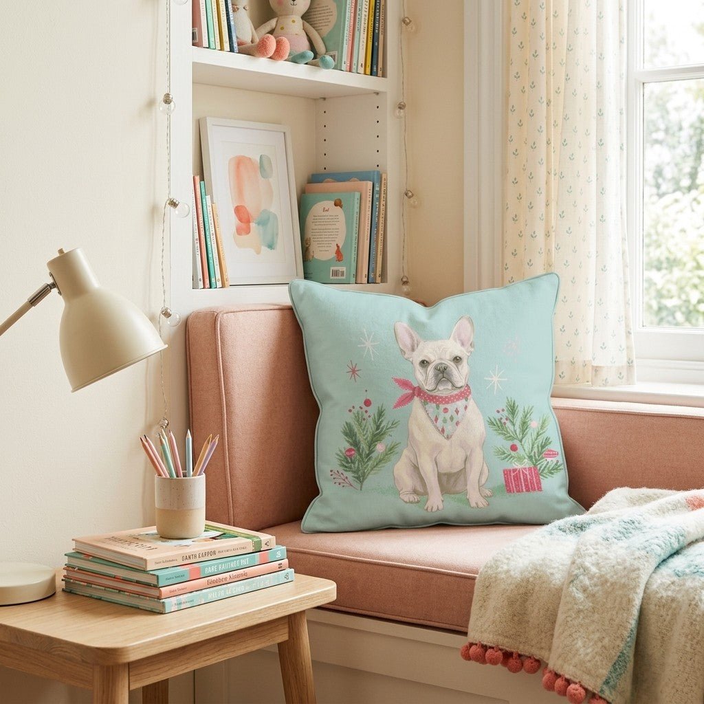 Bandana French Bulldog Gift Throw Pillow - Hillcroft Home