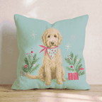 Bandana Gift Goldendoodle Throw Pillow - Hillcroft Home
