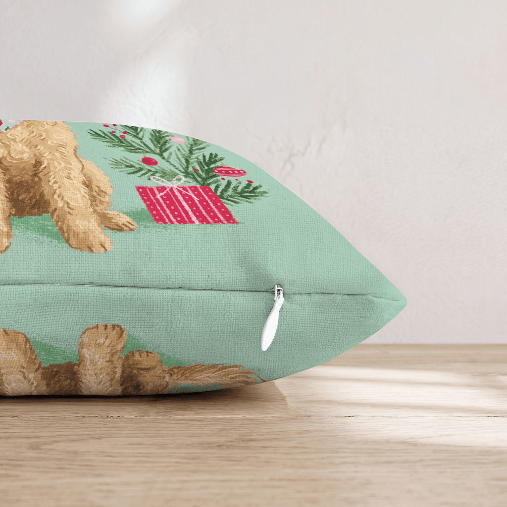 Bandana Gift Goldendoodle Throw Pillow - Hillcroft Home
