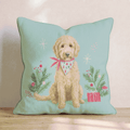 Bandana Gift Goldendoodle Throw Pillow - Hillcroft Home