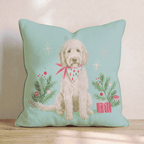 Bandana Gift Labradoodle Throw Pillow - Hillcroft Home