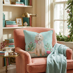 Bandana Gift Labradoodle Throw Pillow - Hillcroft Home
