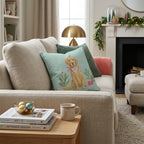 Bandana Golden Retriever Gift Throw Pillow - Hillcroft Home
