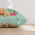 Bandana Golden Retriever Gift Throw Pillow - Hillcroft Home