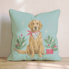 Bandana Golden Retriever Gift Throw Pillow - Hillcroft Home