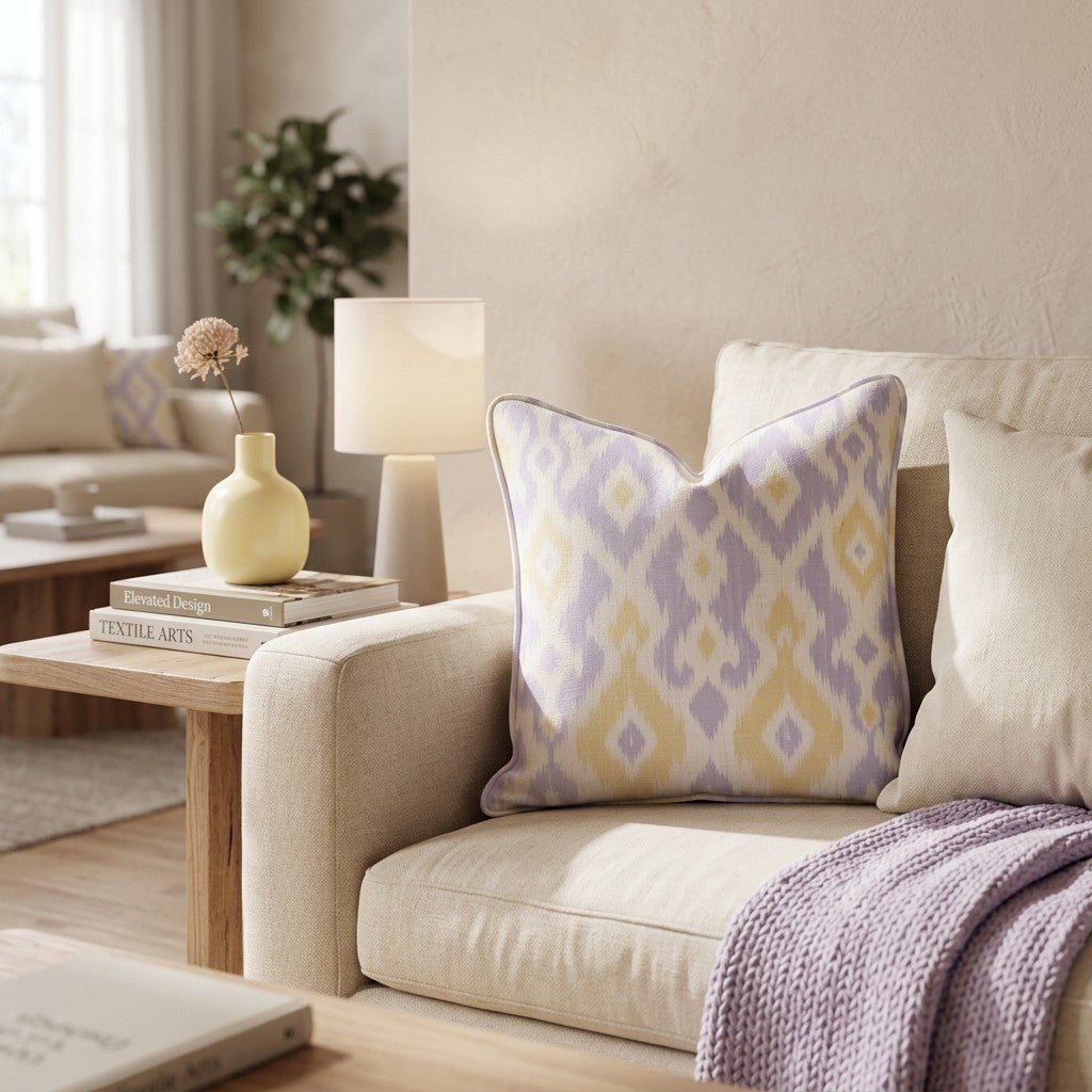 Barkley Ikat Throw Pillow - Hillcroft Home