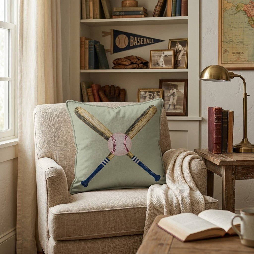 Baseball Bats Throw Pillow - Hillcroft Home