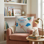 Baseball & Bows Throw Pillow - Hillcroft Home