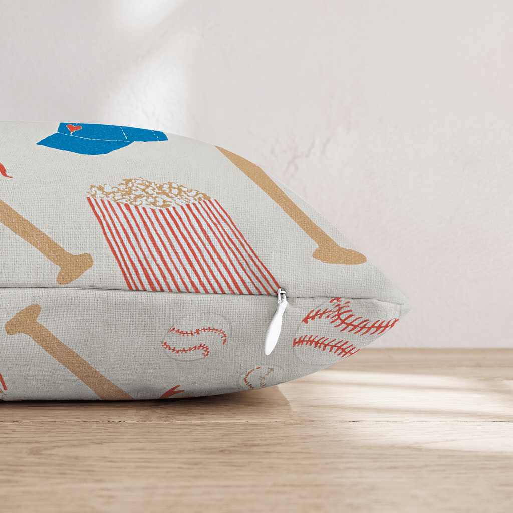 Baseball & Bows Throw Pillow - Hillcroft Home