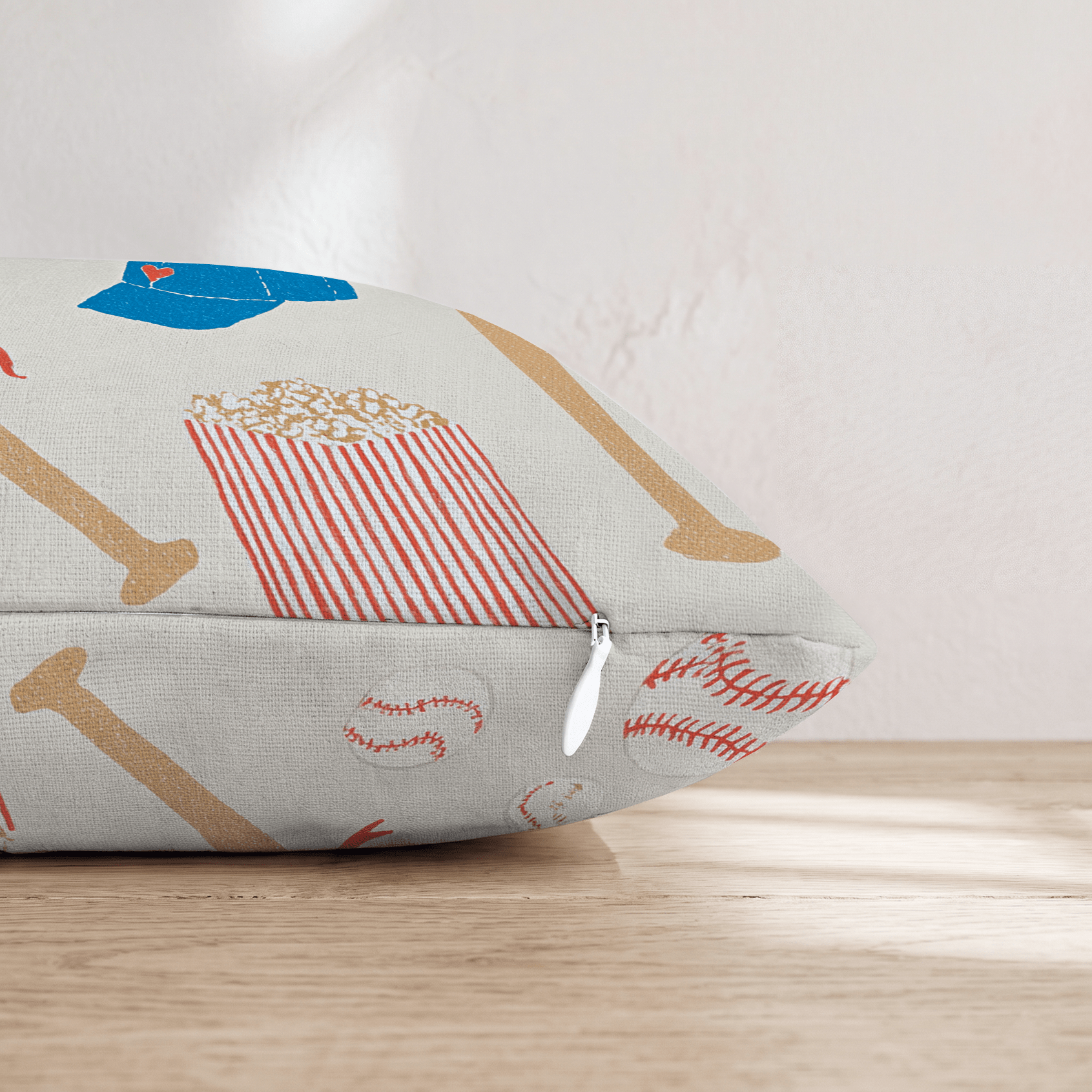 Baseball & Bows Throw Pillow - Hillcroft Home