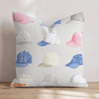 Baseball Caps Throw Pillow - Hillcroft Home
