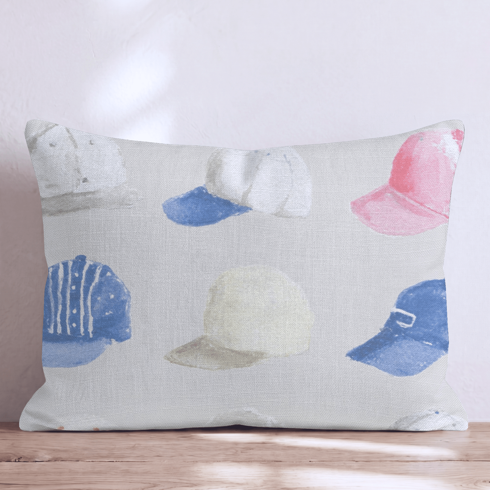 Baseball Caps Throw Pillow - Hillcroft Home