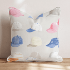 Baseball Caps Throw Pillow - Hillcroft Home