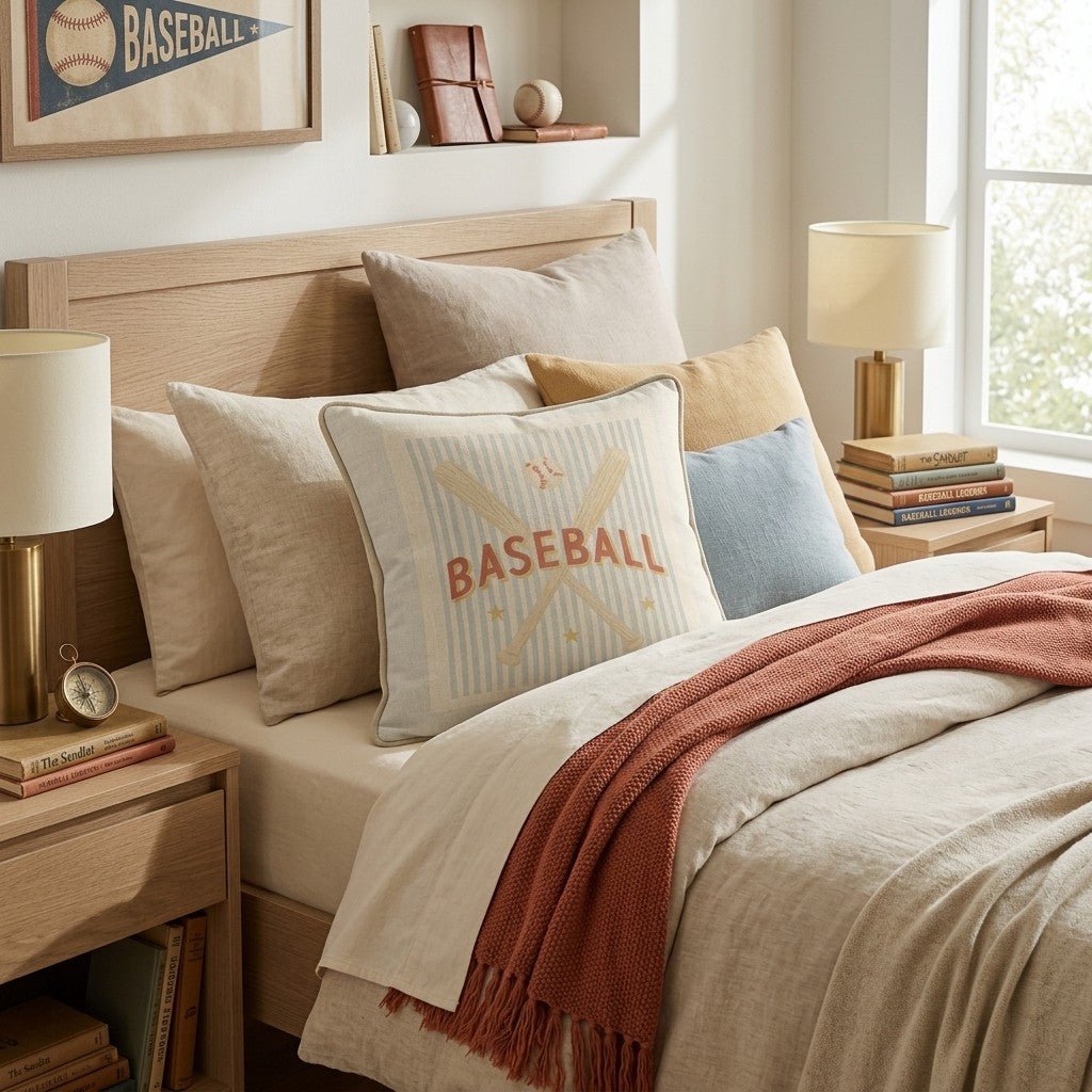 Baseball Classic Throw Pillow - Hillcroft Home