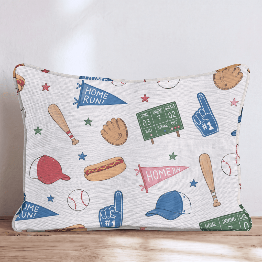 Baseball Doodles Throw Pillow - Hillcroft Home
