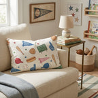 Baseball Doodles Throw Pillow - Hillcroft Home