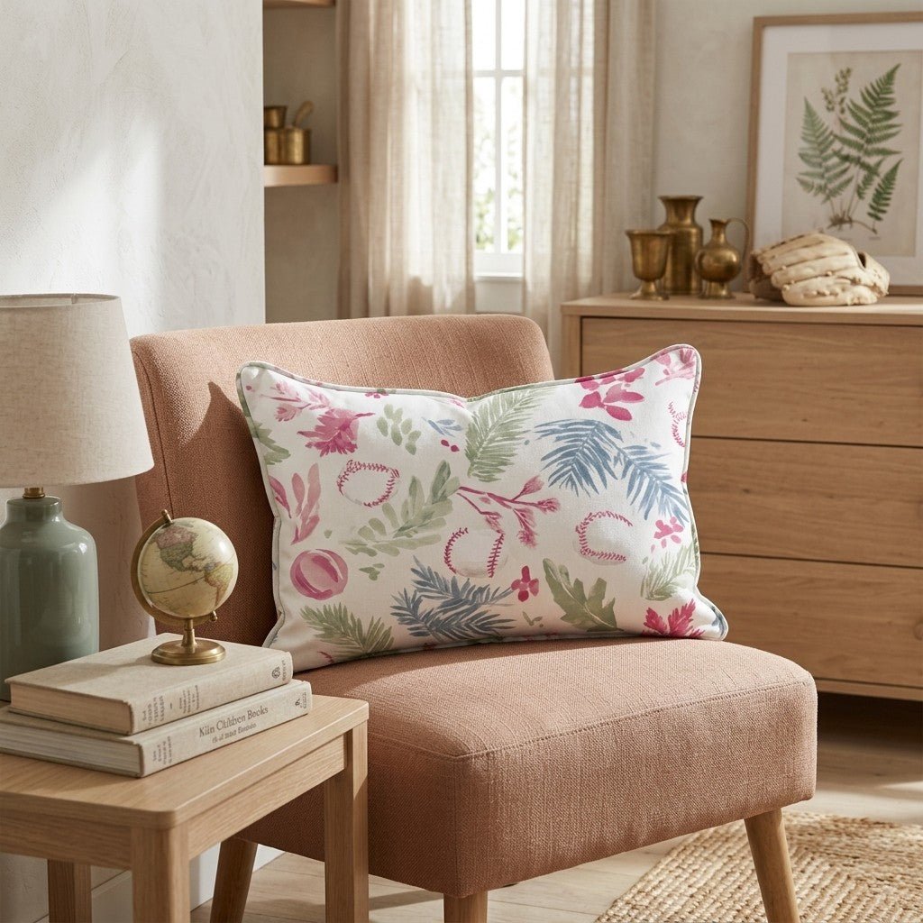Baseball Palm Scatter Throw Pillow - Hillcroft Home