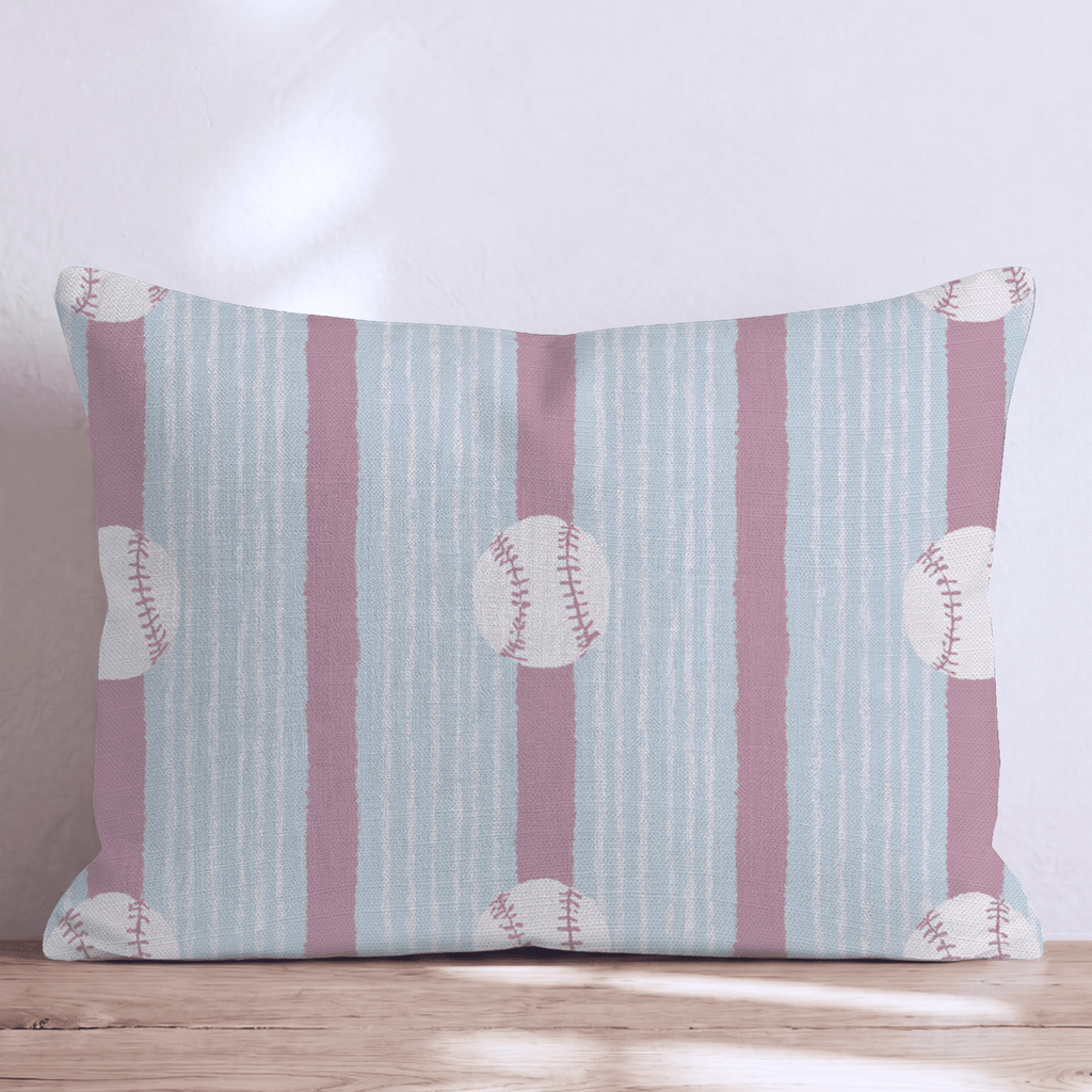 Baseball Stripes Throw Pillow - Hillcroft Home