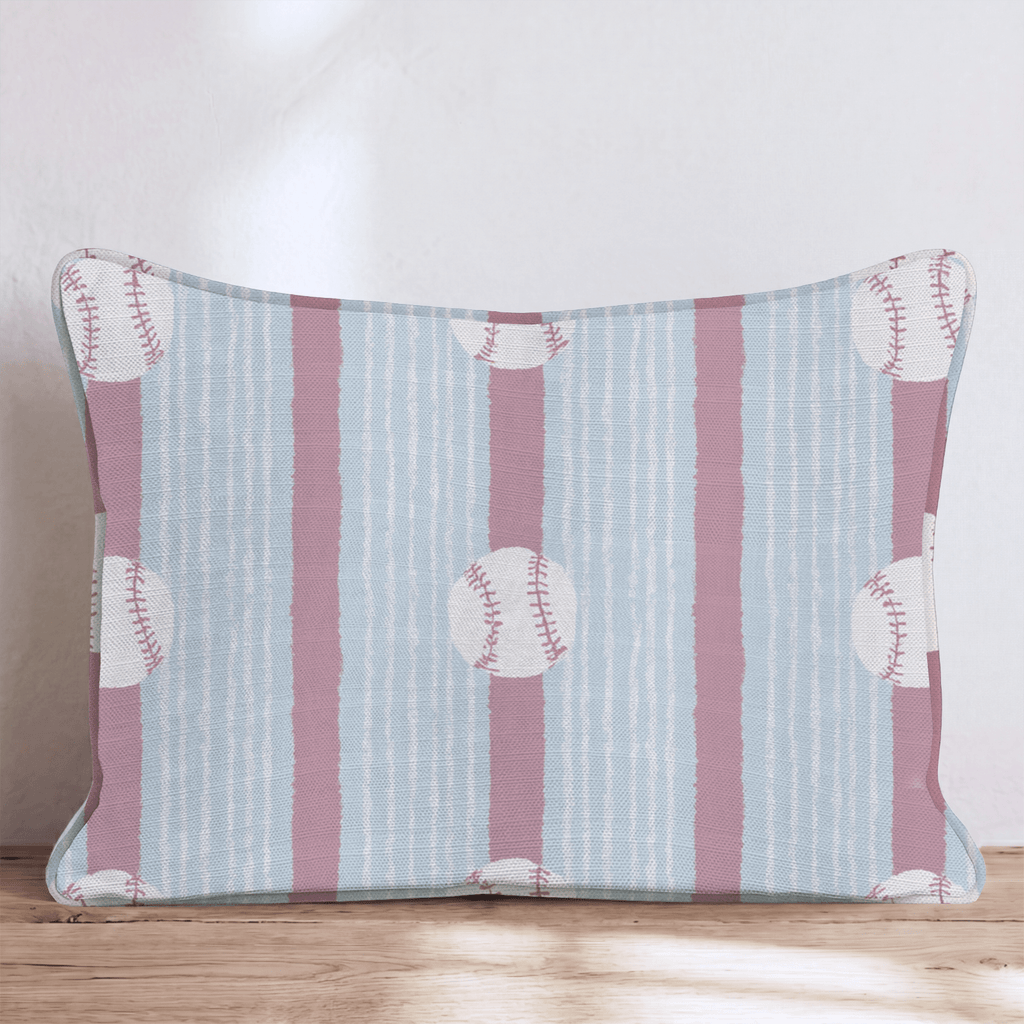 Baseball Stripes Throw Pillow - Hillcroft Home