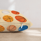 Baseline Hoops Throw Pillow - Hillcroft Home