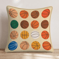 Baseline Hoops Throw Pillow - Hillcroft Home