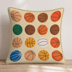 Baseline Hoops Throw Pillow - Hillcroft Home