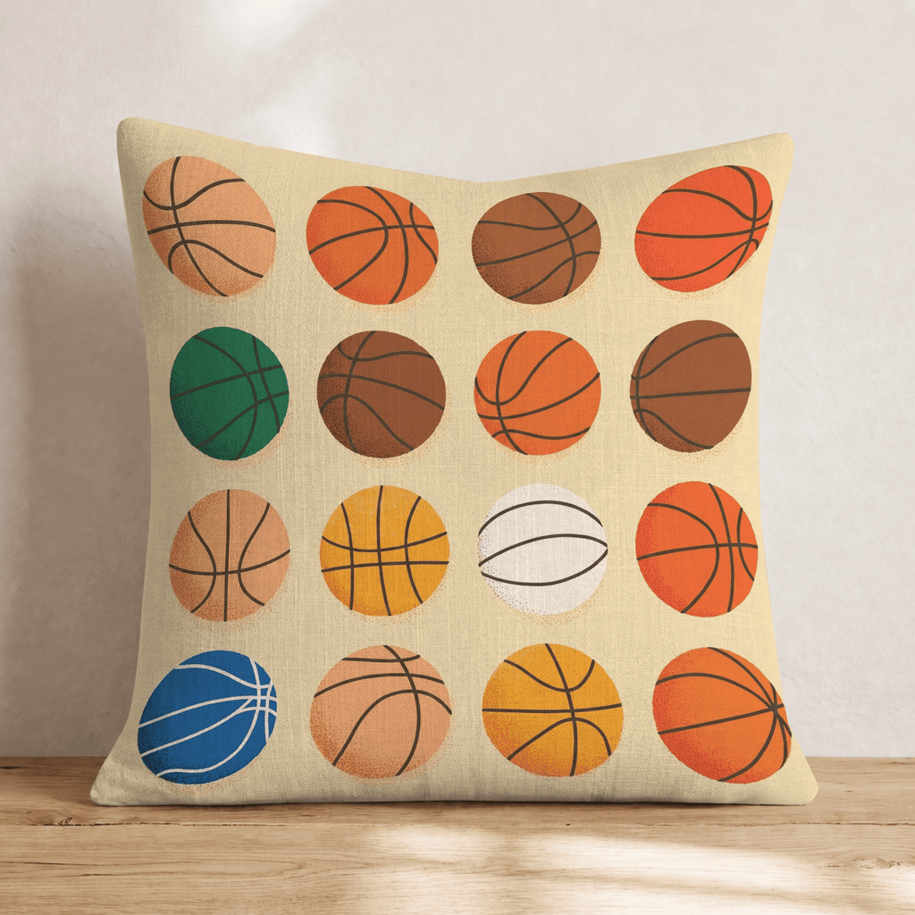 Baseline Hoops Throw Pillow - Hillcroft Home