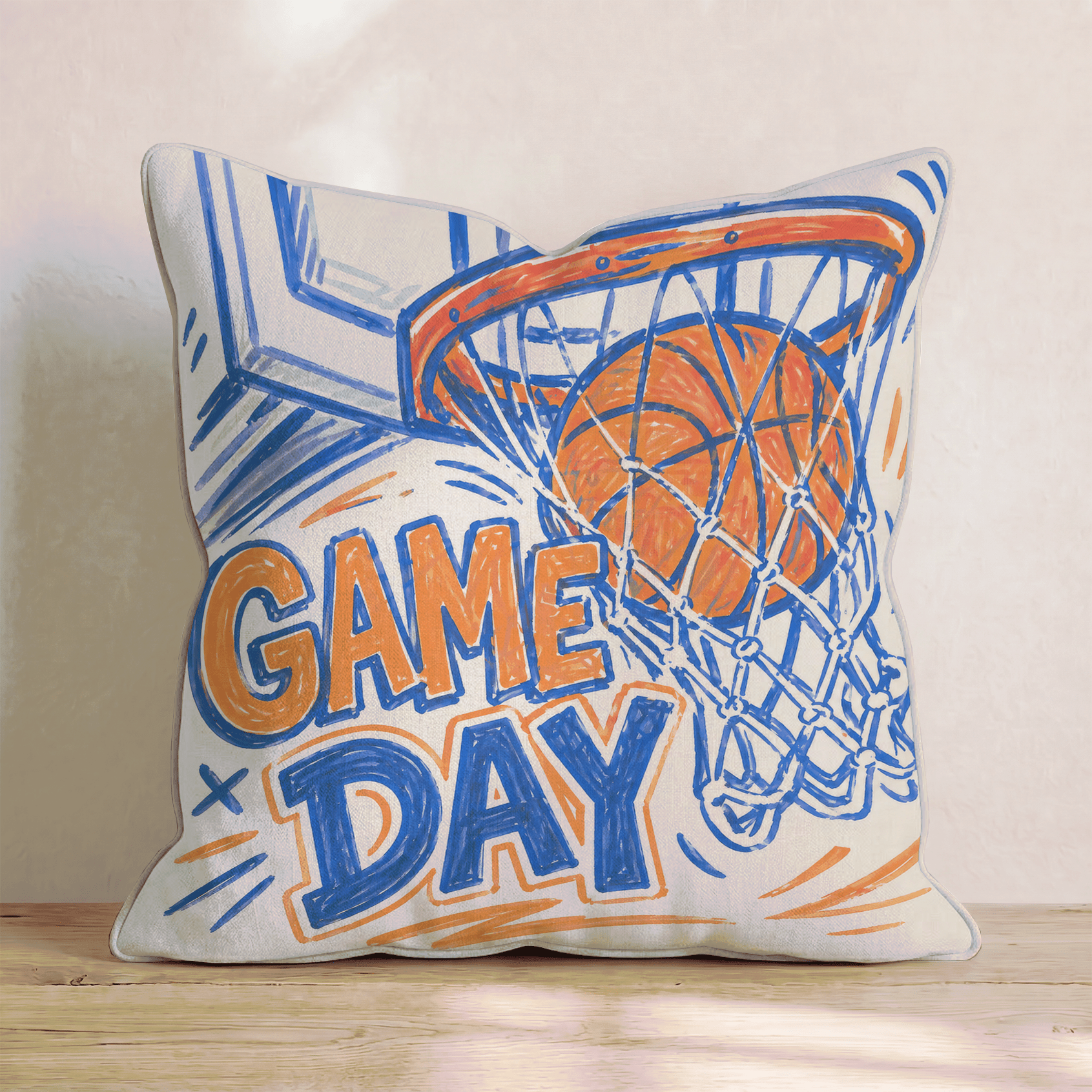 Basketball Game Day Throw Pillow - Hillcroft Home