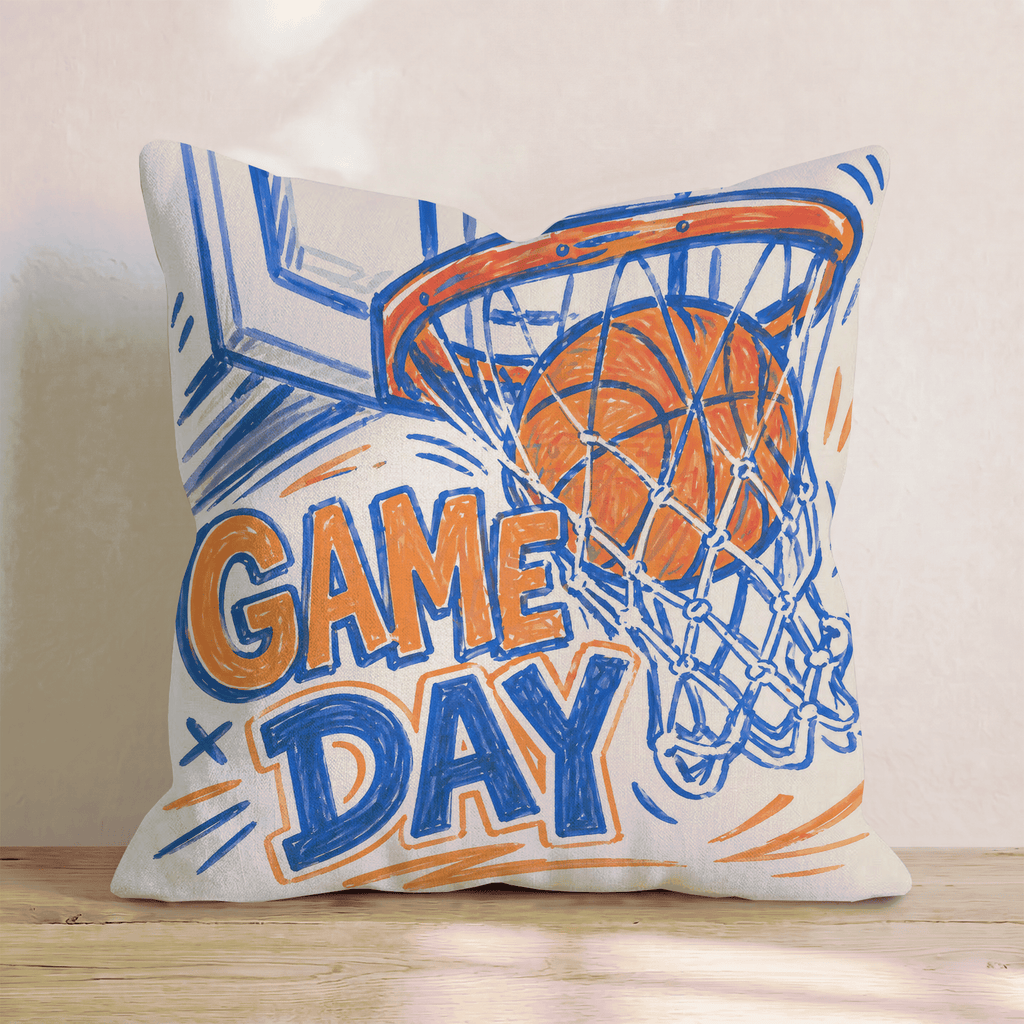 Basketball Game Day Throw Pillow - Hillcroft Home