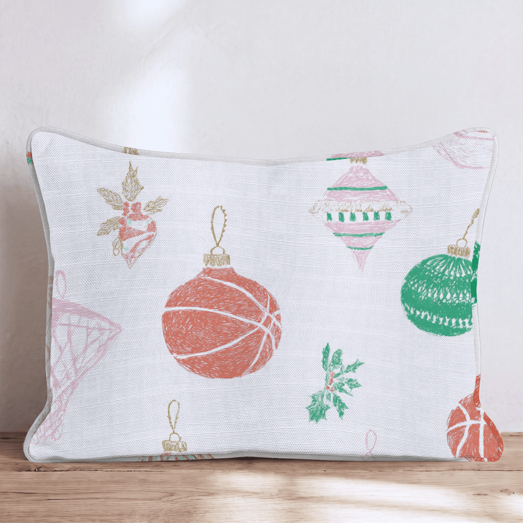 Basketball Ornament Mix Throw Pillow - Hillcroft Home