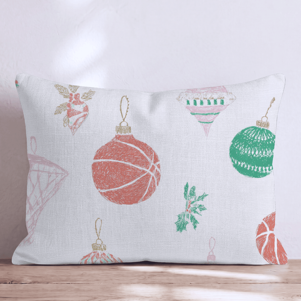 Basketball Ornament Mix Throw Pillow - Hillcroft Home