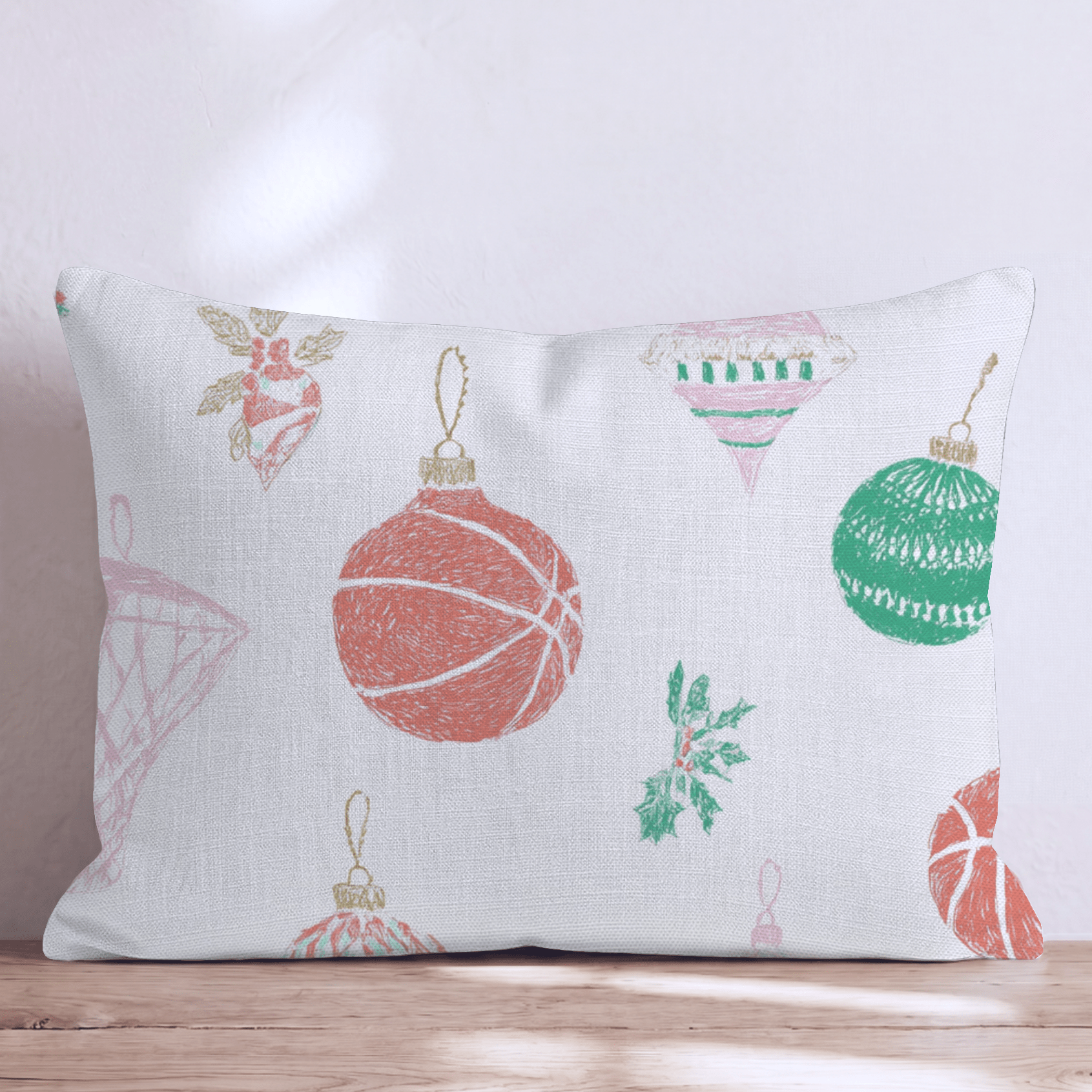 Basketball Ornament Mix Throw Pillow - Hillcroft Home