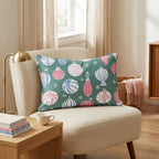 Basketball Ornaments Green Throw Pillow - Hillcroft Home