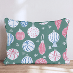 Basketball Ornaments Green Throw Pillow - Hillcroft Home