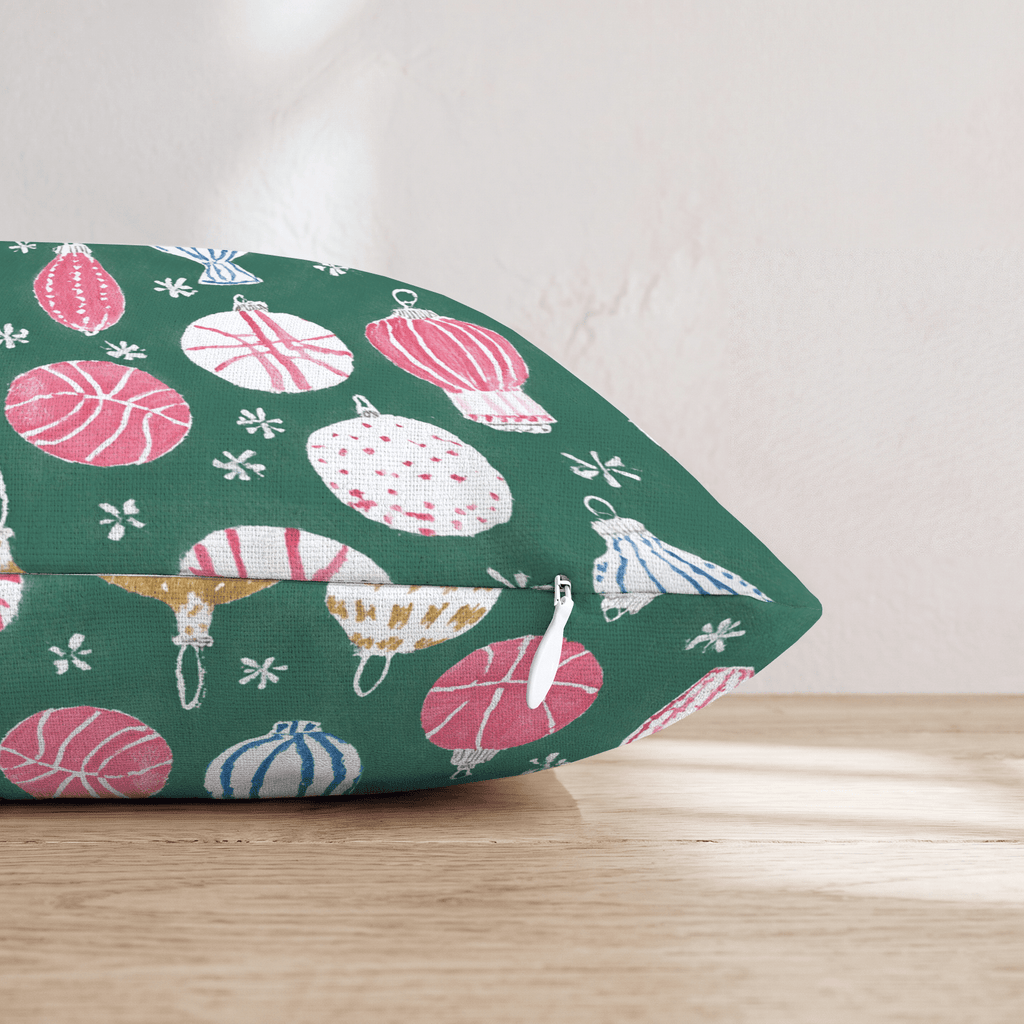 Basketball Ornaments Green Throw Pillow - Hillcroft Home