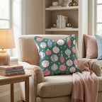 Basketball Ornaments Green Throw Pillow - Hillcroft Home