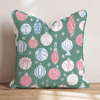 Basketball Ornaments Green Throw Pillow - Hillcroft Home