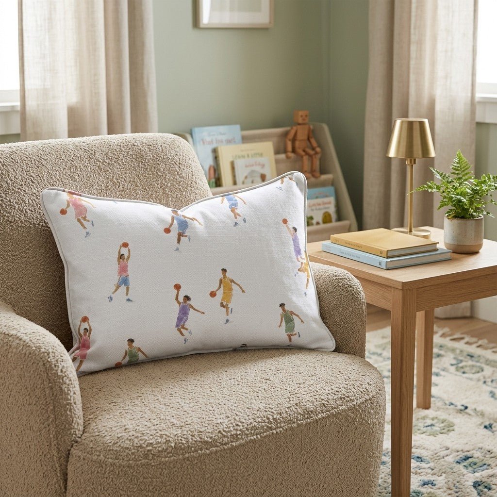Basketball Party Throw Pillow - Hillcroft Home