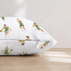Basketball Players Green Throw Pillow - Hillcroft Home