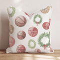 Basketballs and Christmas Wreaths Throw Pillow - Hillcroft Home