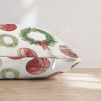 Basketballs and Christmas Wreaths Throw Pillow - Hillcroft Home