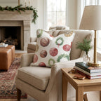 Basketballs and Christmas Wreaths Throw Pillow - Hillcroft Home