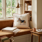 Basset Hound Coffee Throw Pillow - Hillcroft Home