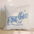 Basset Hound Pickleball Throw Pillow - Hillcroft Home