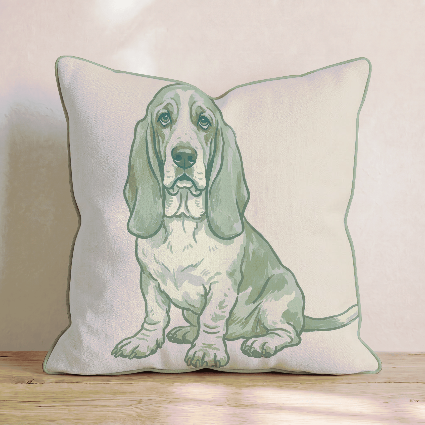 Basset Hound Throw Pillow - Hillcroft Home