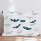 Bat Swarm Teal Throw Pillow - Hillcroft Home