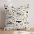 Bats and Botanicals Throw Pillow - Hillcroft Home