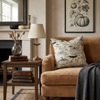 Bats and Botanicals Throw Pillow - Hillcroft Home