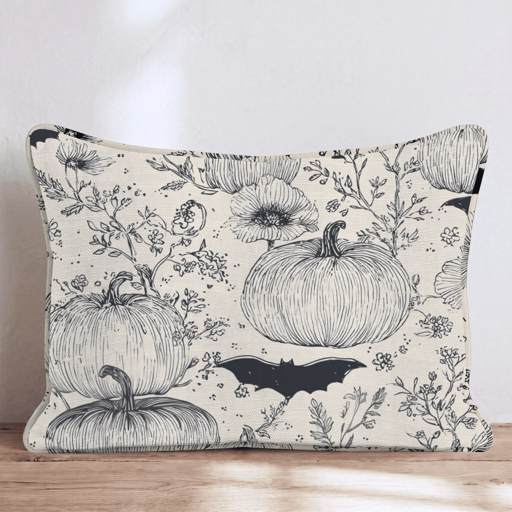 Bats and Botanicals Throw Pillow - Hillcroft Home