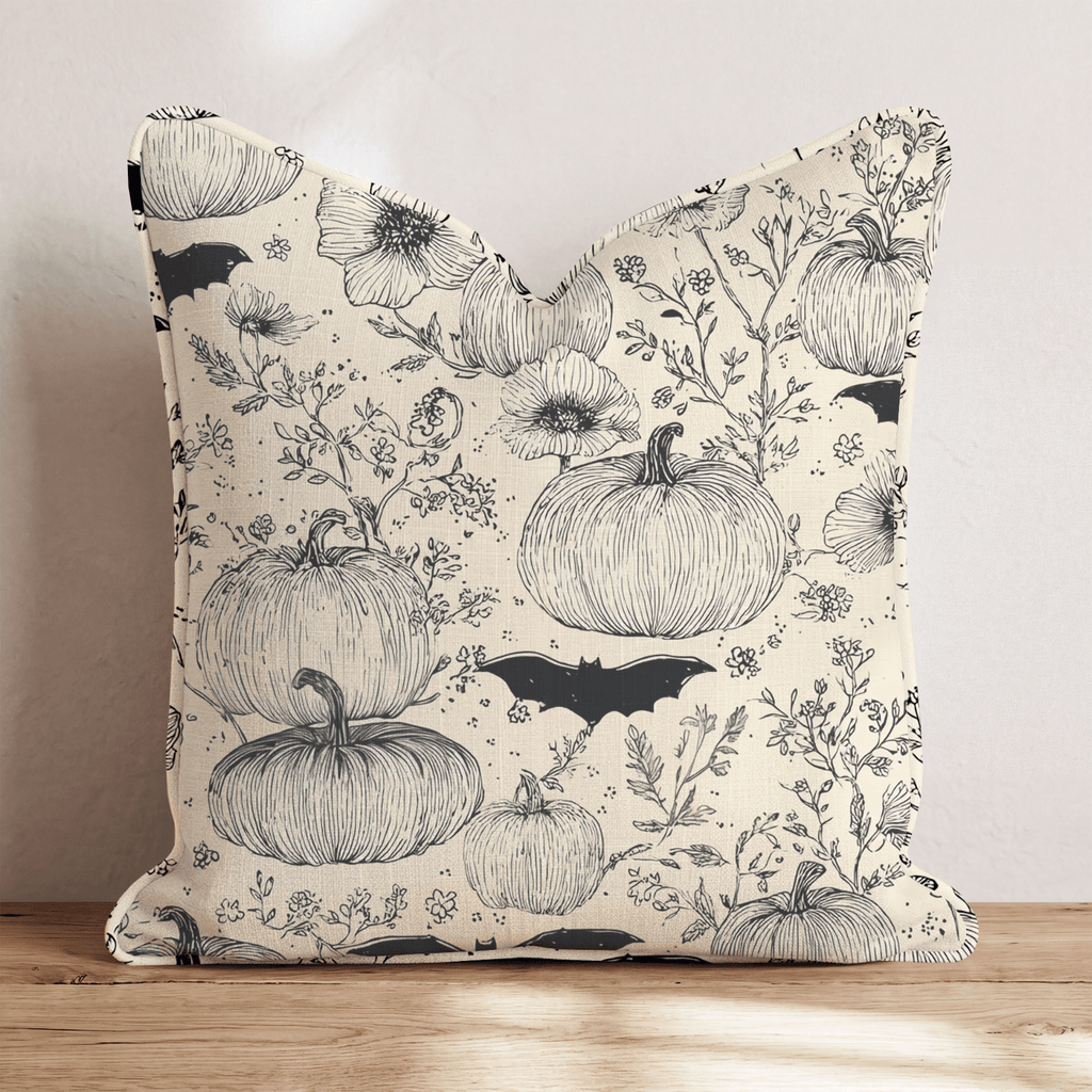 Bats and Botanicals Throw Pillow - Hillcroft Home